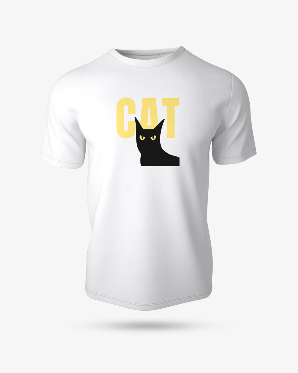 Minimalist Cat Graphic Printed T-Shirt