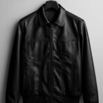 The Icon — Black Slim Collared, Premium Vegan Leather Jacket