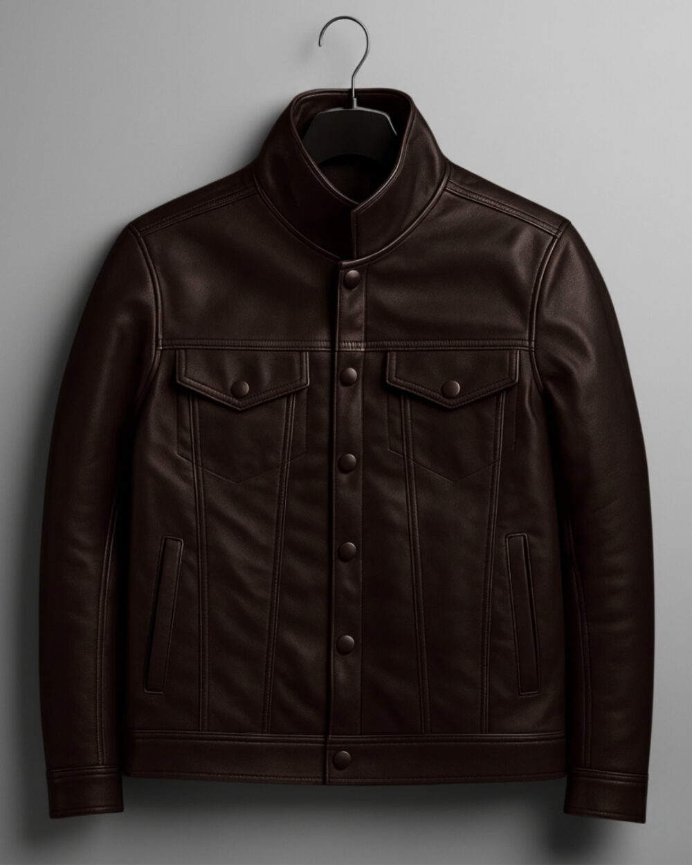 The Vanguard — Classic Trucker, Premium Vegan Leather Jacket