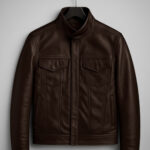 The Nomad — Brown Minimalist, Premium Vegan Leather Jacket